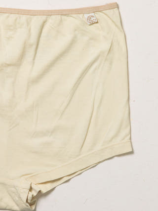 Womens Comfy Mid-Waist Organic Cotton Yellow Shorts Underwear