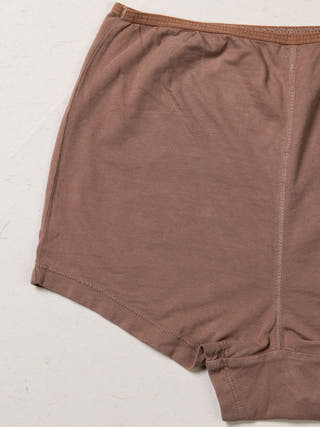 Womens Brown Plant-Dyed Stretch Cotton Mid-Waist Shorts Underwear
