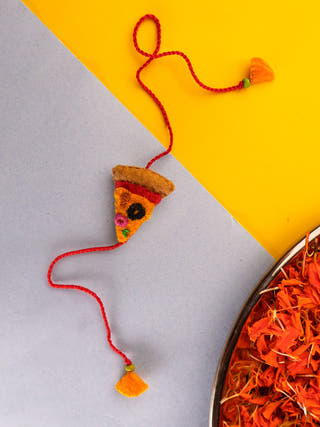 Game console & Pizza Rakhi - Set of 2