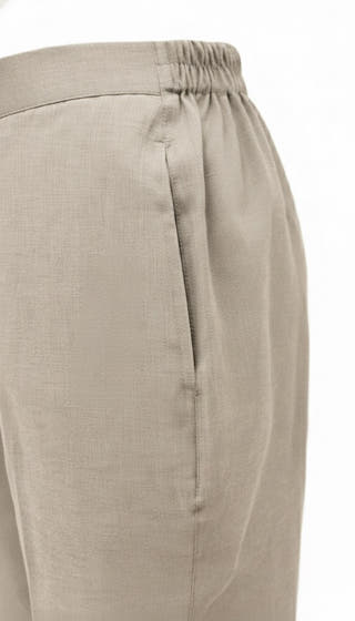 Beige Straight Leg Pants