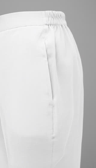 White Straight Leg Pants