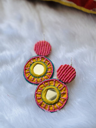 Hariyali Bell Earrings (Yellow) Studio Naach