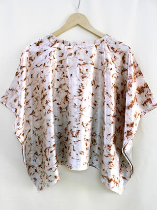 Mashru Nebula Crop Top Grey BAGEEYA