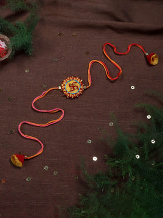 Swastika Mandala Rakhi - Set of 2
