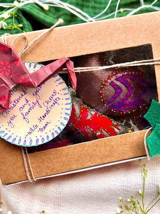 Cutwork Applique Christmas Set of Bird | Candle | Tree