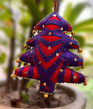 Cutwork Applique Christmas Ornament | Tree