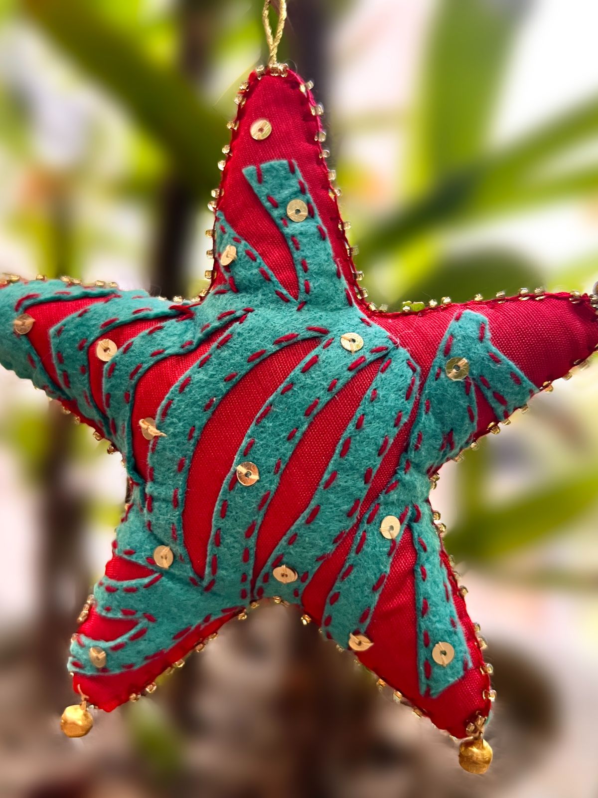 Cutwork Applique Christmas Ornament | Star image 2