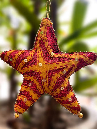 Cutwork Applique Christmas Ornament | Star