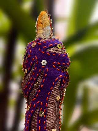 Cutwork Applique Christmas Ornament | Candle