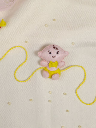 Hand Embroidered Adorable Baby Rakhi