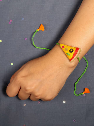 Game console & Pizza Rakhi - Set of 2