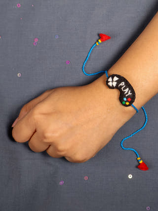 Game console & Pizza Rakhi - Set of 2