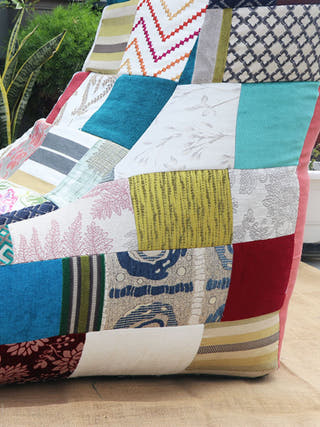 Colorful Patchwork Bean Chair