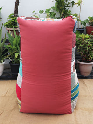 Colorful Patchwork Bean Chair Cover