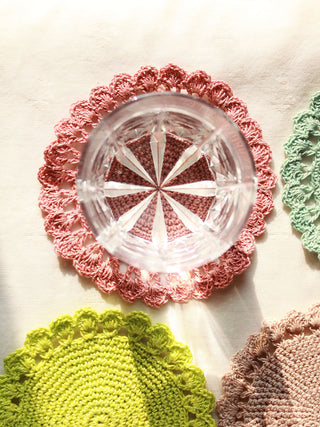 Cotton Crochet Coasters set of 4 Phir Studio