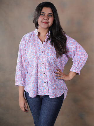 Patola Pure Cotton Block Printed Chill Pill Shirt