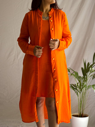 Sun kissed sunnflower Orange Dress TARI: the loom theory