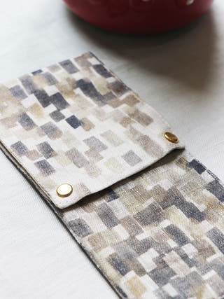 Grey Printed Cutlery Case