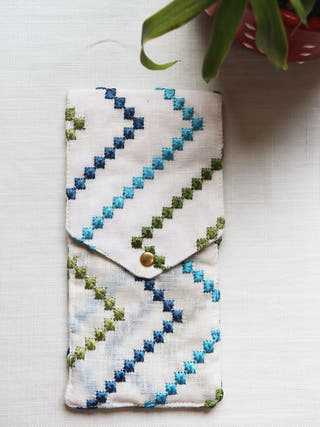 Zig-Zag Embroidered Cutlery Case