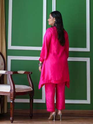Meera Fuchsia Pink Short Kurta Set