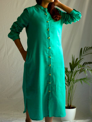 Sun kissed lily Green Dress TARI: the loom theory