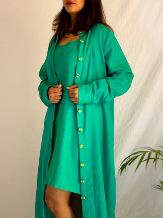 Sun kissed lily Green Dress TARI: the loom theory