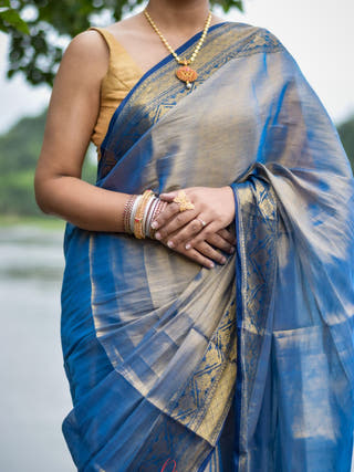 Neel Ruhaani Saree