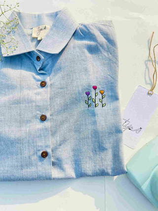 The Blooming Heart Shirt Green Tyas