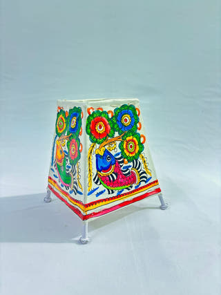 Fish And Floral Table Lamp - Multicolor