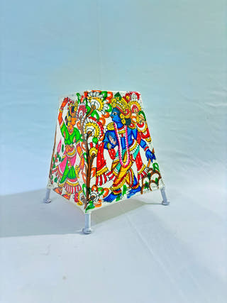 Radha Krishan Table Lamp - Multicolor