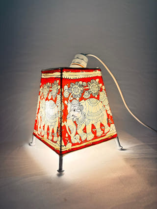 Elephant Table Lamp - Red