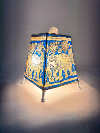 Elephant Table Lamp - Blue