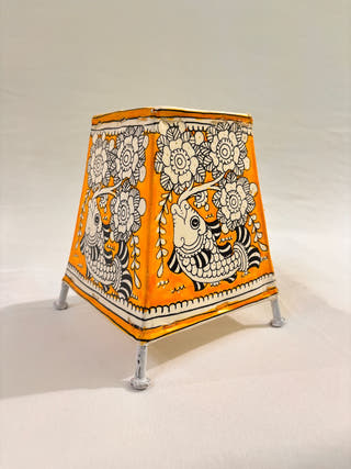 Fish And Floral Table Lamp - Yellow