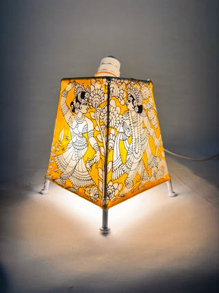 Radha Krishan Table Lamp - Yellow