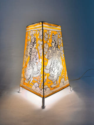 Radha Krishan Table Lamp - Yellow