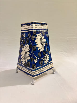 Lotus Design Table Lamp - Blue
