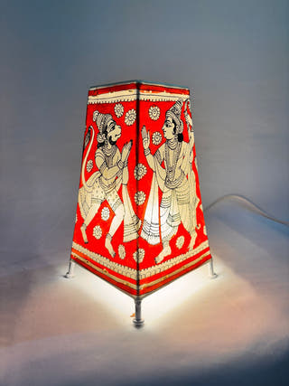 Ramayana Story Lamp - Red