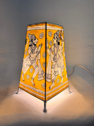 Ramayana Story Lamp - Yellow