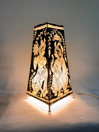 Radha Krishan Tholu Table Lamp - Black
