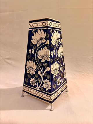Lotus Design Table Lamp - Blue