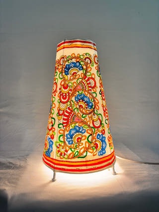 Tholu Bommalata Lotus Lamp - Multicolor