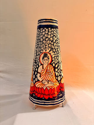 Buddha Hand Painted Lamp
