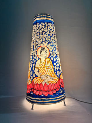 Buddha Hand Painted Lamp