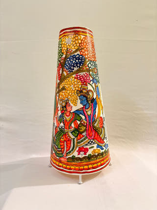Julaan Leela Hand Painted Table Lamp - Multicolor