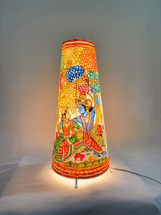 Julaan Leela Hand Painted Table Lamp - Multicolor