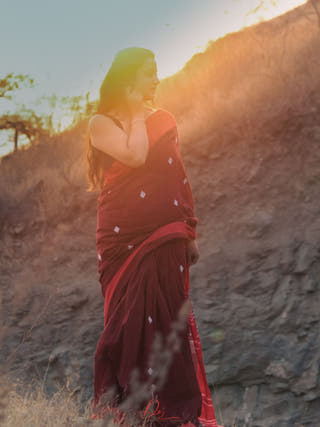 Burgundy Beauty Saree