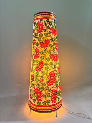 Neelambara Heritage Leather Lamp - Multicolor