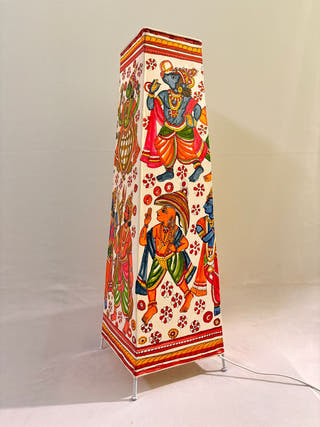 Vishwaroopa Dashavatara Lamp Conical Leather Lamp