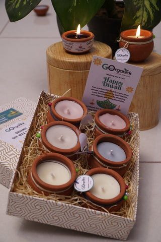 Gorganick Organic Soya Wax Candles Pack Of 6 Gorganick