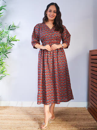 Shop Women Dresses at Flourish Myra Fit-and-Flare Cotton Dress for Every Occasion. Shop Women Dresses at Flourish Myra Fit-and-Flare Cotton Dress for Every Occasion.